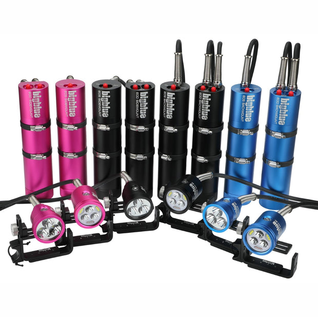 Bigblue 4000 Lumen Narrow Beam Technical Light EOS Cord - Backmount Canister