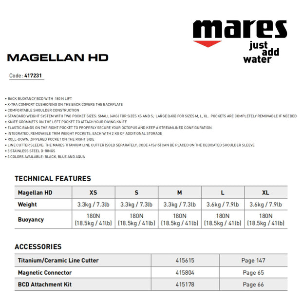 Mares Magellan HD BCD