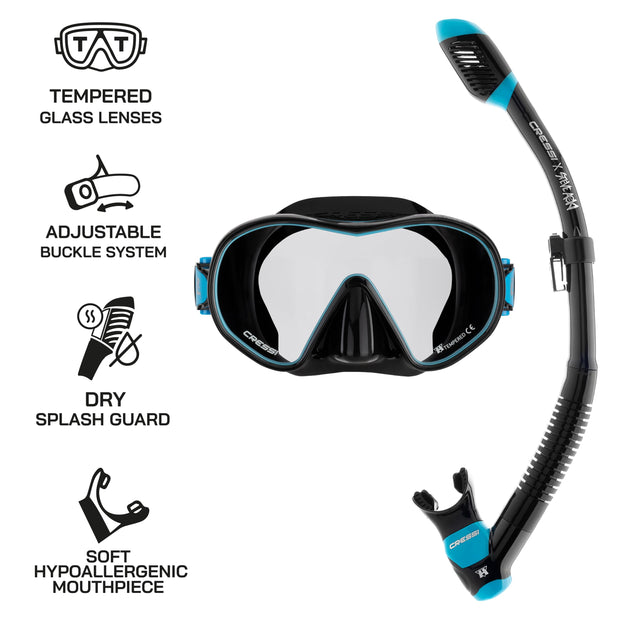 Cressi x Steve Aoki Limited Edition HiroQuest Adult Mask & Snorkel Set