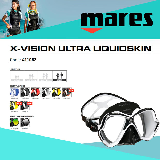 Mares X-Vision Ultra Liquidskin Dive Mask