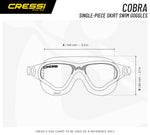 Cressi Cobra XP Anti-Fog Swim Goggles