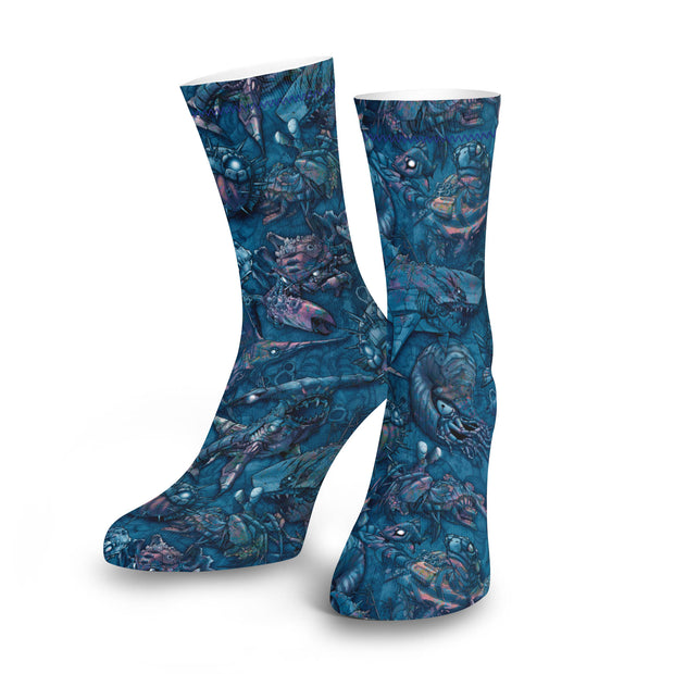 Spacefish Army Dive Socks(Clockwork Ocean)