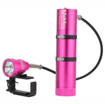 Bigblue 4000 Lumen Narrow Beam Technical Light EOS Cord - Sidemount Canister(Pink)