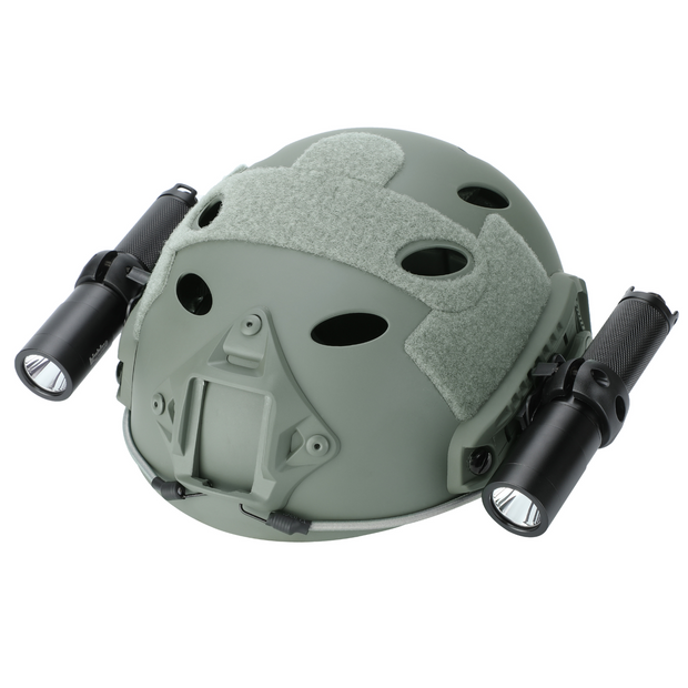 Dual-Light Dive Helmet with Adjustable Mounts