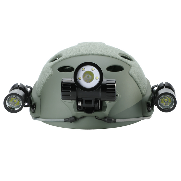 Dual-Light Dive Helmet with Adjustable Mounts