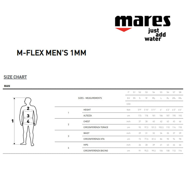 Mares M-Flex 1mm Men's Wetsuit