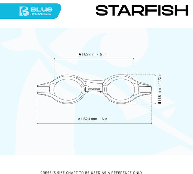 Cressi Starfish Kid's Hypoallergenic Swim Goggles