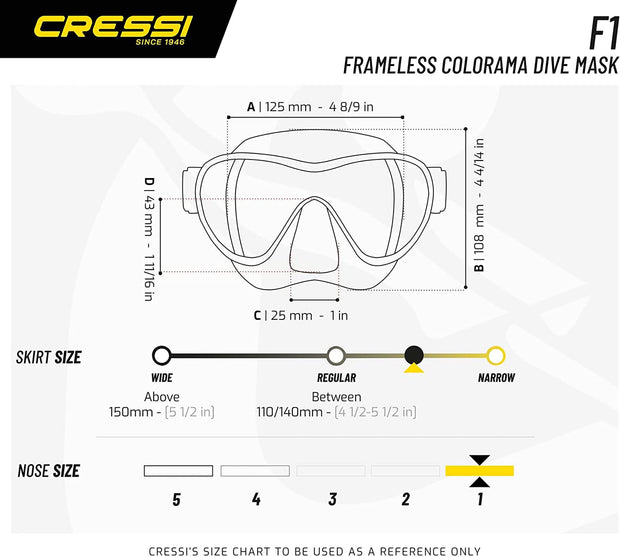 Cressi F1 Frameless Mask