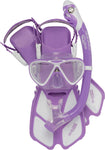 Cressi Mini Bonete Kid's Pro Dry Snorkeling Set(Lilac/White / S/M | US Kid 8/13 | EU 25/31)
