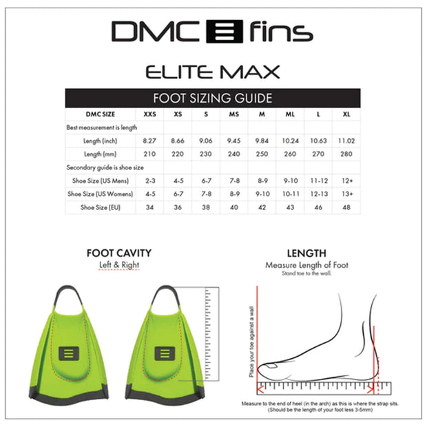 DMC Elite Max Fins for Bodyboarding and Swimming