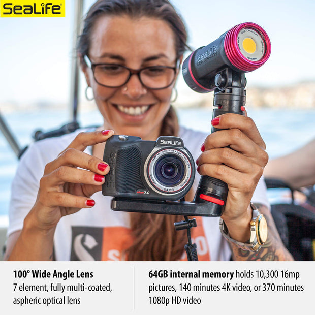 SeaLife Micro 3.0 Pro Duo 5000 Set Underwater Camera & Dual Light Set for Photography and Video, Easy Set-up, Wireless Transfer, Includes Travel case