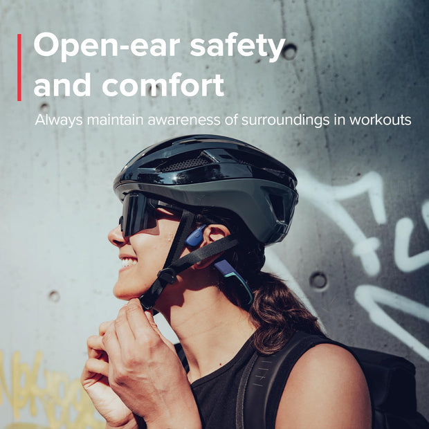 SUUNTO Aqua Light Swimming Open-Ear Bluetooth Headphone, 32GB MP3 Player for Running, Bone Conduction Headphone w/Dual-Mic, IP68 Waterproof, 10H Playtime & APP Support, 28g Lightweight, Reef Blue