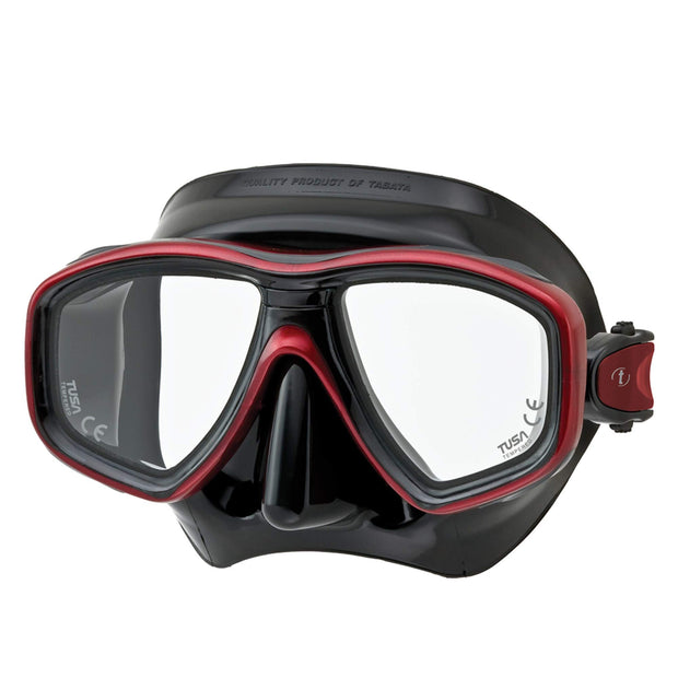 TUSA M-212 Freedom Ceos Scuba Diving Mask(Black/Metallic Dark Red)
