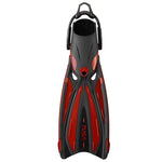 Tusa Solla Dive Fins with Bungee Strap(Metallic Dark Red / Small)