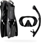 Cressi Explorer Snorkel Set(Black / Small/Medium)