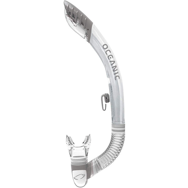Oceanic Ultra Dry 2 Snorkel with Replaceable Mouthpiece(Clear/Titanium)