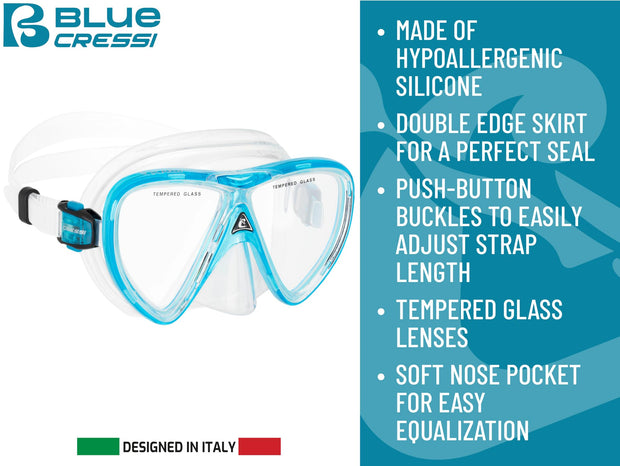 Cressi Ocean Dry Snorkel Combo