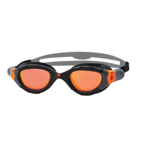 Zoggs Predator Flex Titanium(Gray/Black - Mirrored Orange Lenses / Regular)
