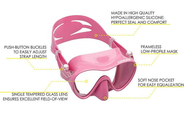 Cressi Kid's Scuba Mask - Mini Frameless