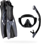 Cressi Adventure Snorkeling Set(Black/Graphite / S/M)