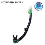 TUSA SP-0101 Hyperdry Elite II Scuba Diving Snorkel(Black/Energy Green)