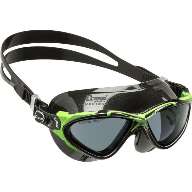 Cressi Cobra XP Anti-Fog Swim Goggles(Black/Lime Smoked Lens)