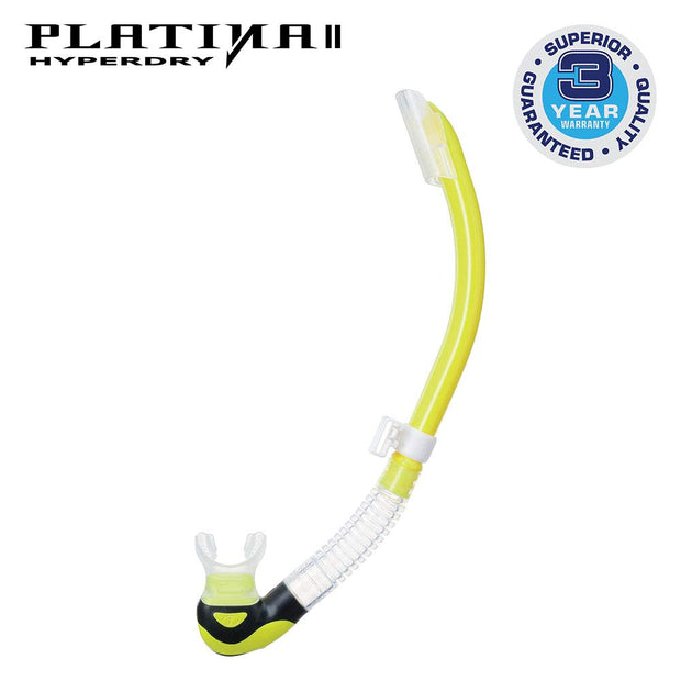 TUSA SP-170 Platina Hyperdry II Scuba Diving Snorkel(Flash Yellow)
