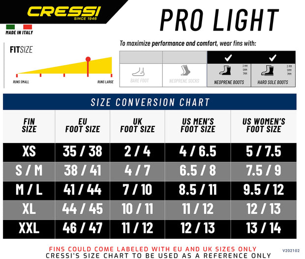 Cressi Pro Light Dive Fins