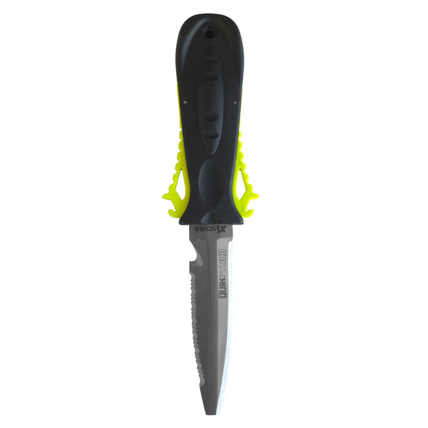 XS Scuba QuikPynch Dive Knife(Hi-Vis Yellow / Blunt Tip)