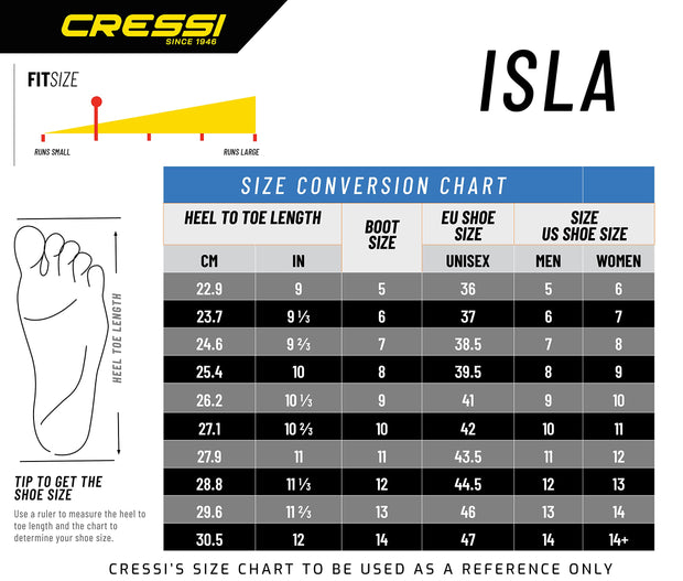 Cressi Isla Unisex-Adult 7 Mm Thickness Diving Boots