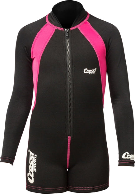 Cressi Kid Long Sleeve Swimsuit(Black/Pink / S)