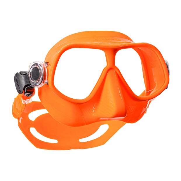 SCUBAPRO Steel Comp Freediving Mask, with Dual Lens and Frameless, Low Volume Design, Orange