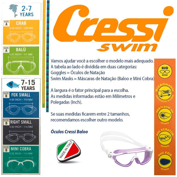 Cressi Baloo Kid's Swim Goggles