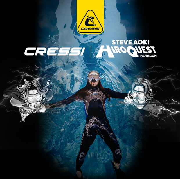 Cressi x Steve Aoki Limited Edition HiroQuest Adult Mask & Snorkel Set