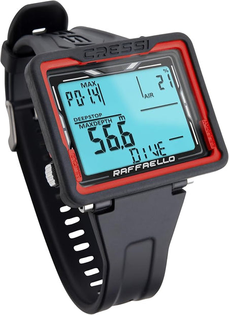 Cressi Raffaello Dive Computer(Black/red)