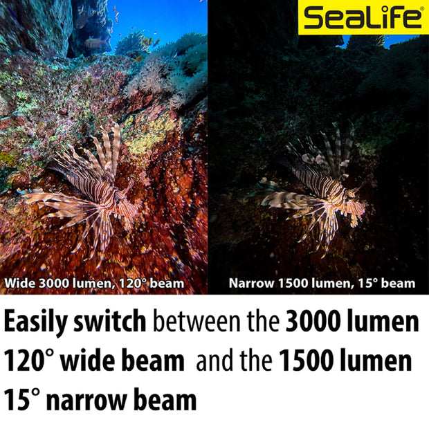 Sealife Sea Dragon 3000SF Pro Dual Beam Compact Underwater Photo-Video Light
