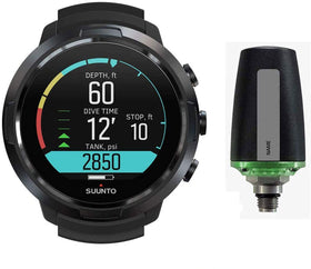 SUUNTO D5 Scuba Diving Wrist Computer with USB Cable & Tank Pods