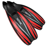 Seac F-100 Pro Full Foot Fin(Red / 38/39)