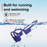 SUUNTO Aqua Light Swimming Open-Ear Bluetooth Headphone, 32GB MP3 Player for Running, Bone Conduction Headphone w/Dual-Mic, IP68 Waterproof, 10H Playtime & APP Support, 28g Lightweight, Reef Blue
