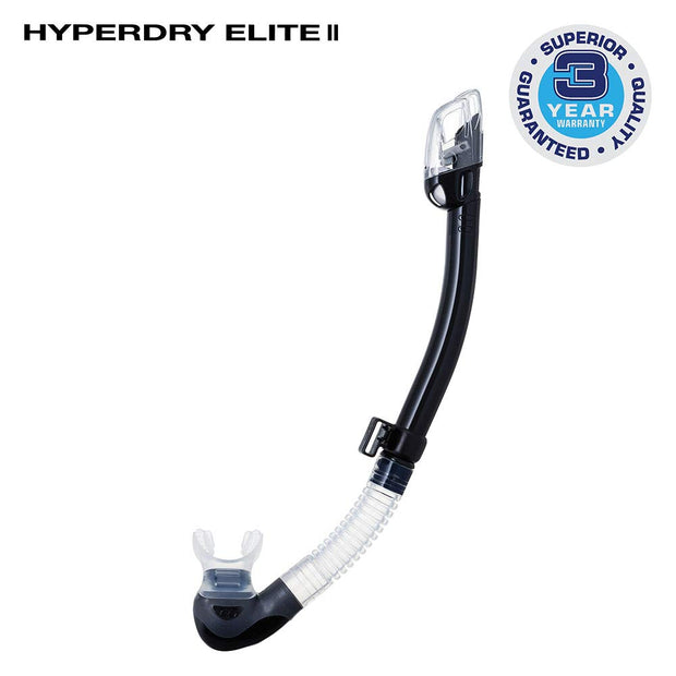 TUSA SP-0101 Hyperdry Elite II Scuba Diving Snorkel(Black)