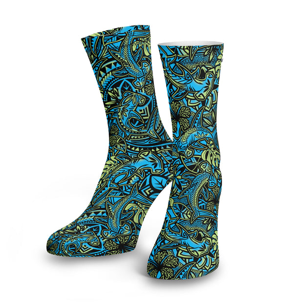 Spacefish Army Dive Socks(Hammerhead Hibiscus)