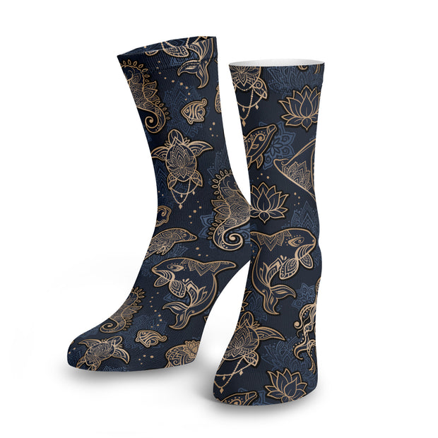 Spacefish Army Dive Socks(Ocean Mandala)
