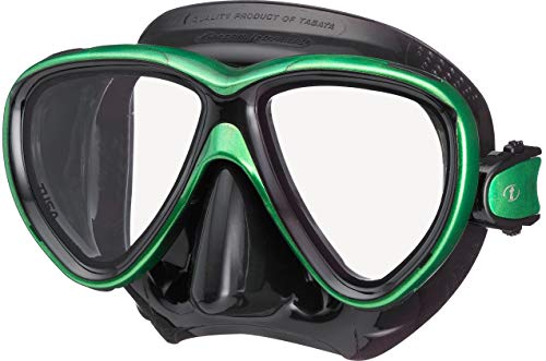 TUSA M-211 Freedom One Scuba Diving Mask, Black/Energy Green
