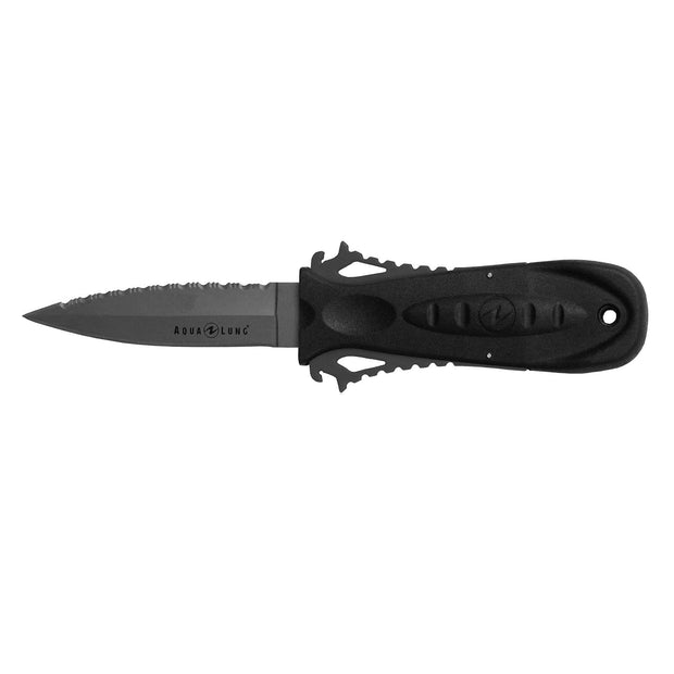 Aqua Lung Squeeze Lock Ti Dive Knife-Charcoal-Pointed Tip