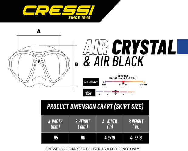 Cressi Eyes Evolution Crystal Dive Mask
