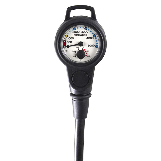 Sherwood Scuba Pressure Gauge with Boot and Hose