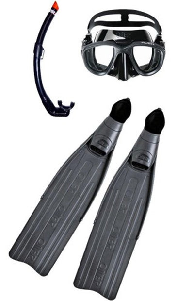 OMER EagleRay Kit EagleRay Fin, Alien Mask, Zoom Snorkel Set for Free Diving or Spearfishing