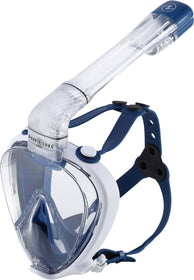 AQUALUNG Smart Snorkel Full Face Mask (Large, White/Blue)