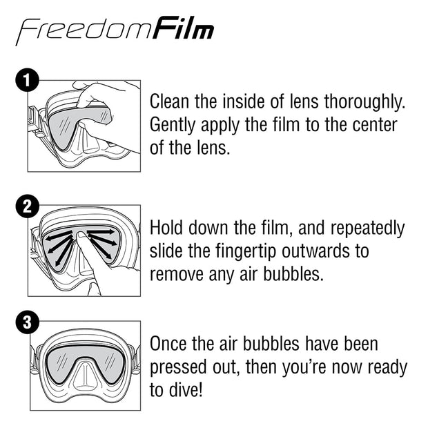TUSA Anti-Fog Freedom Film for all Scuba/Snorkeling