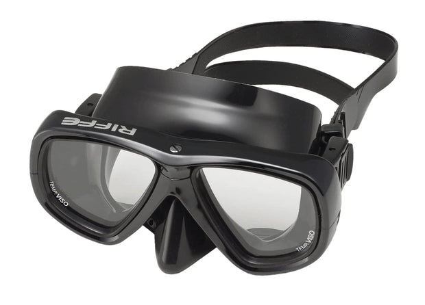 Riffe Viso Mask for Diving and Spearfishing (Black)